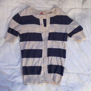 Super soft rugby striped cardigan